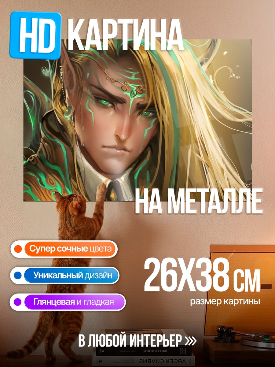 Картина на металле Эльфийский воин