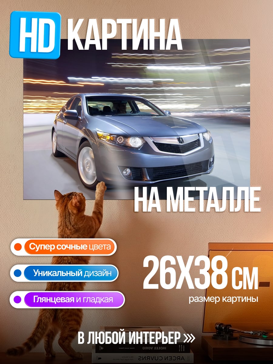 Картина на металле Автомобиль в движении