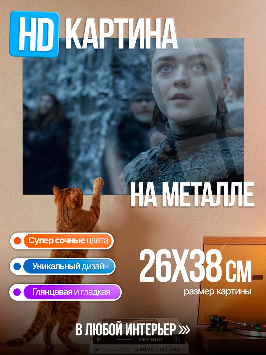 Картина на металле Арья Старк