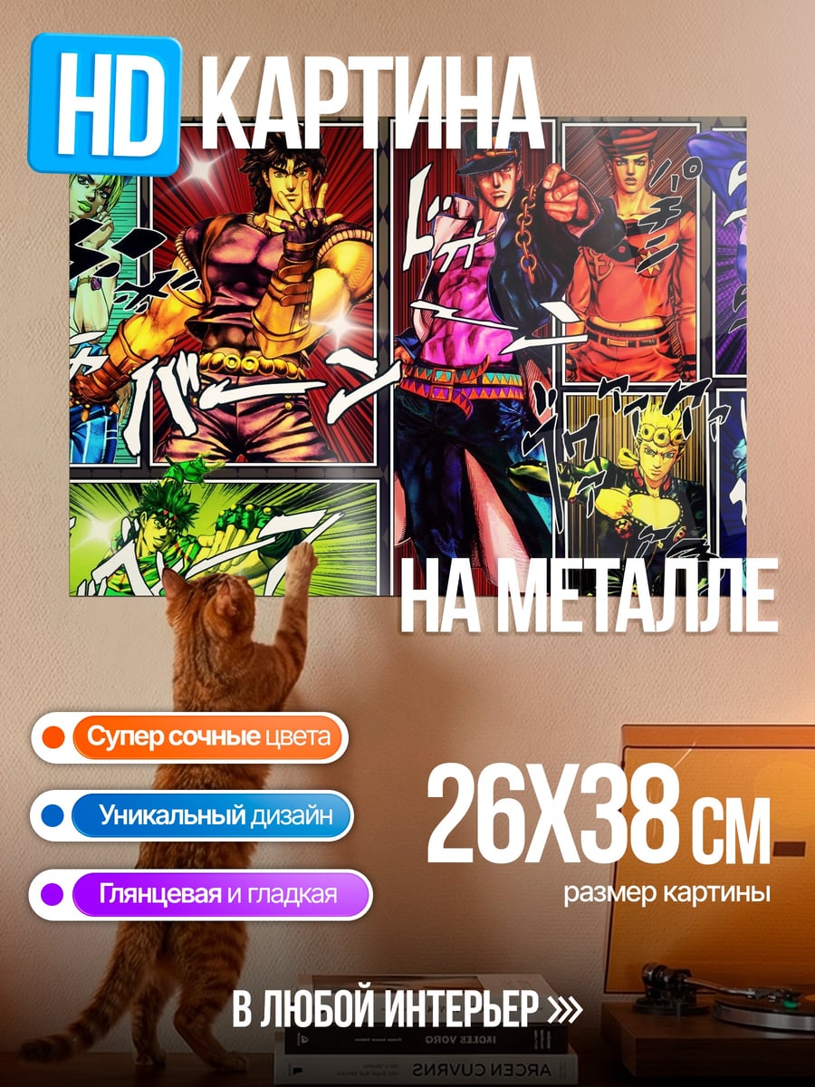 Картина на металле Персонажи JoJo