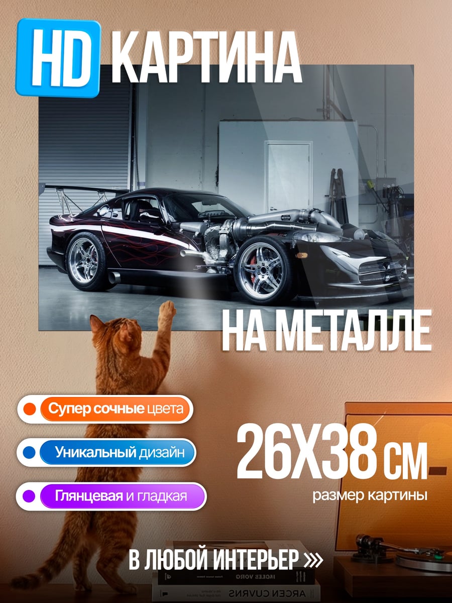 Картина на металле Гоночный болид