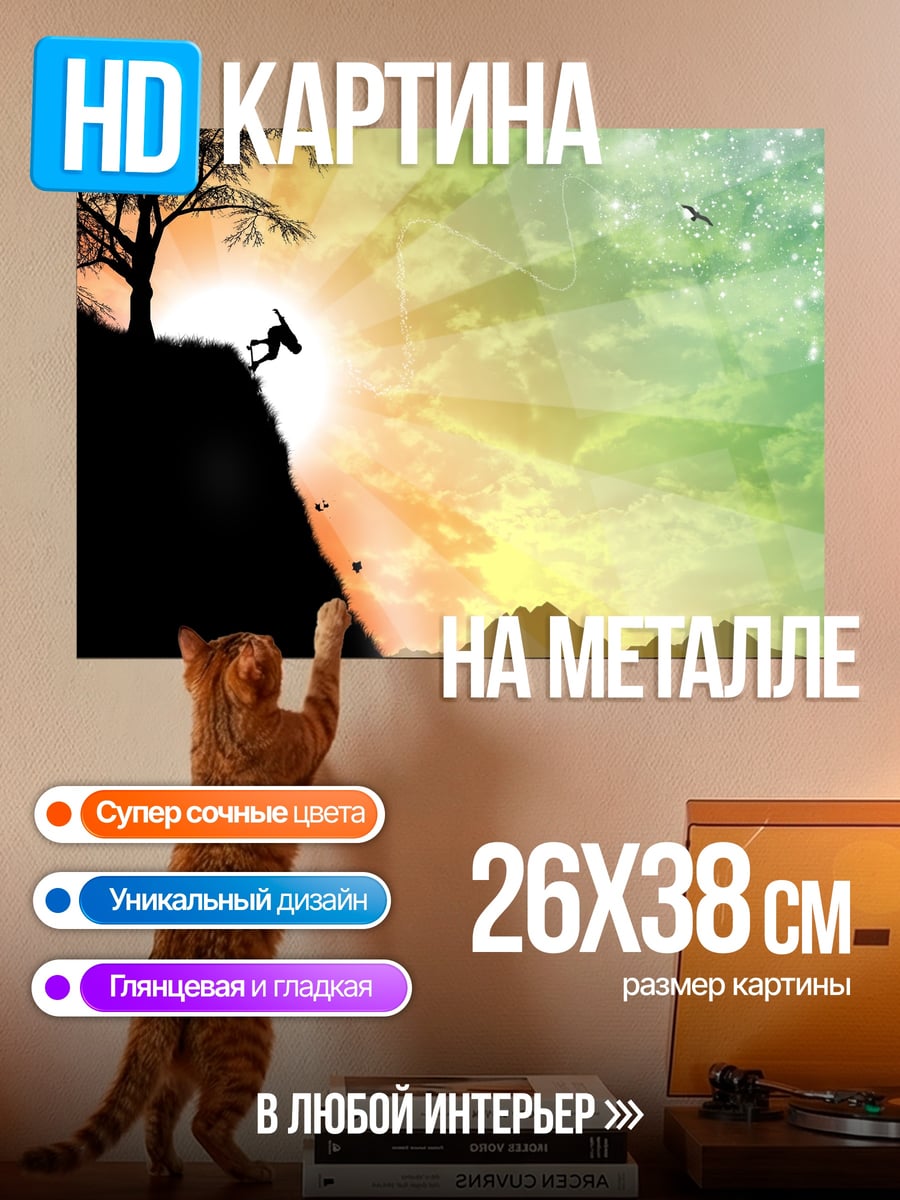 Картина на металле Прыжок к солнцу