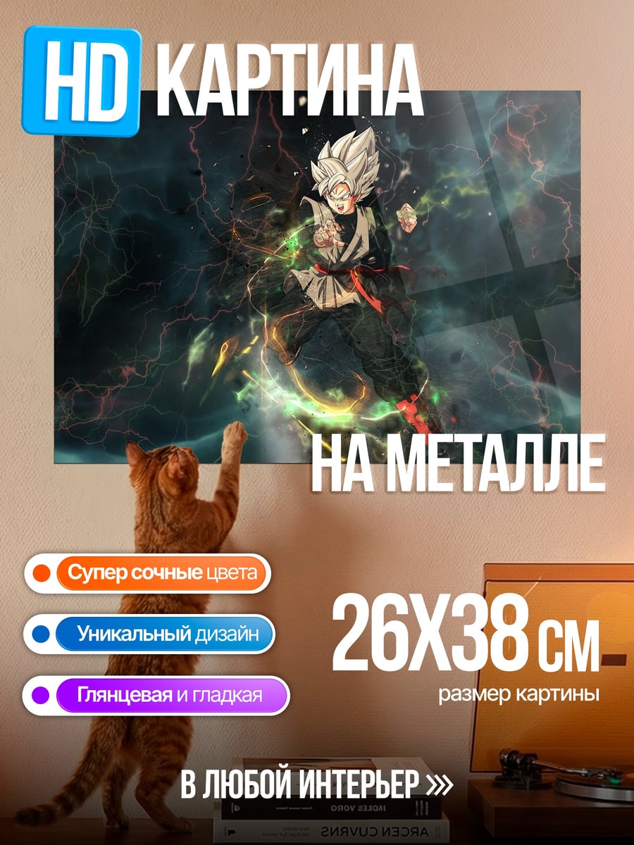 Картина на металле персонаж Dragon Ball