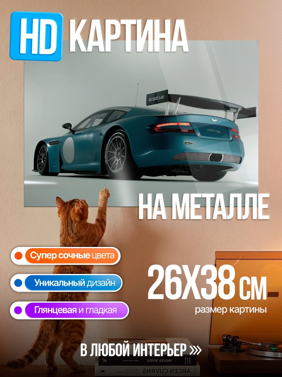 Картина на металле Гоночный автомобиль