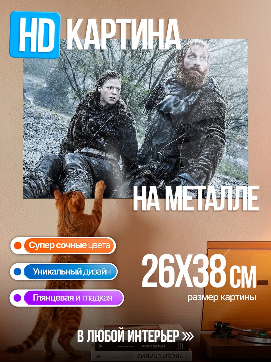 Картина на металле Тор и Санса