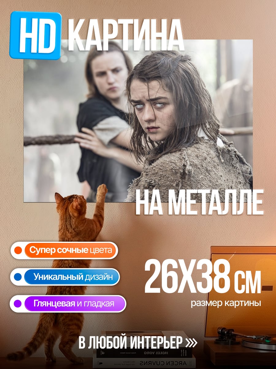 Картина на металле Арья Старк