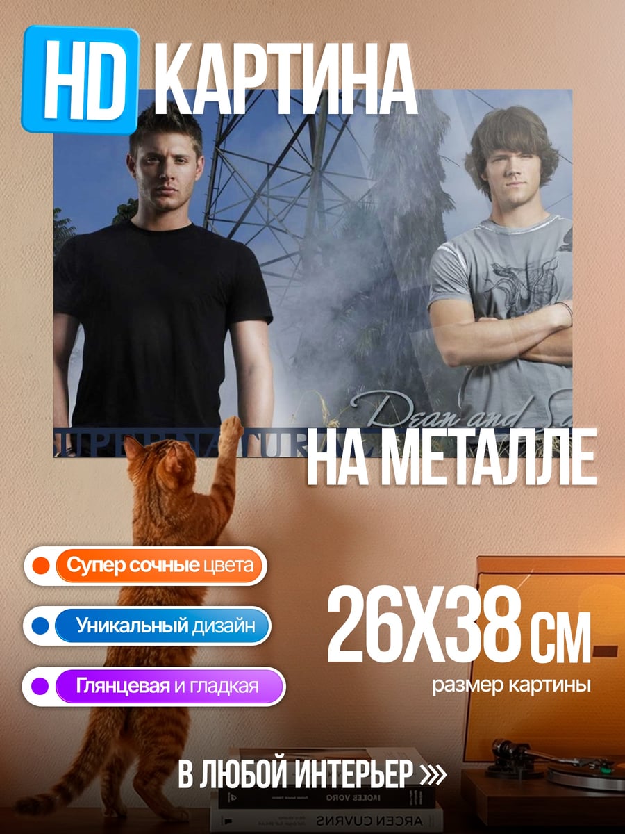 Картина на металле Сверхъестественные братья охота