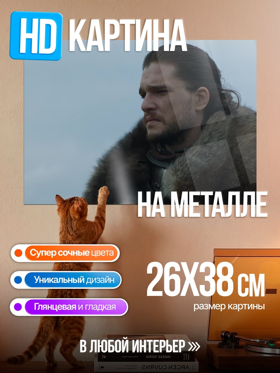 Картина на металле Джон Сноу