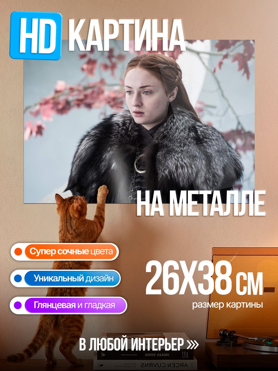 Картина на металле Санса Старк