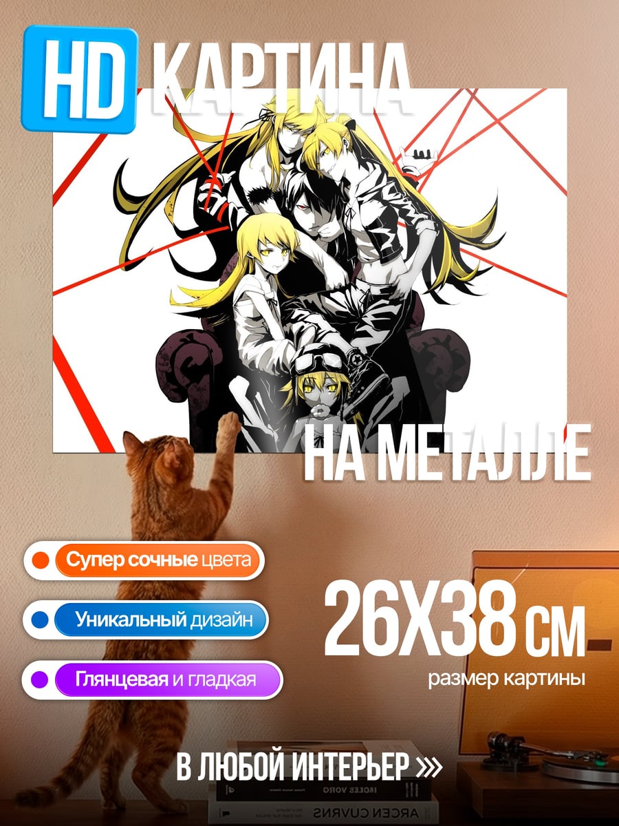 Картина на металле Аниме группа