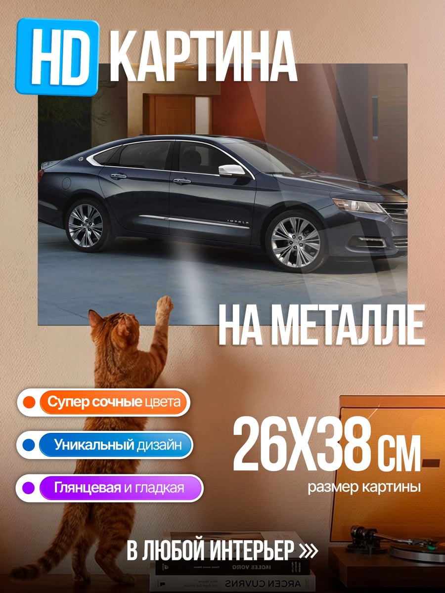 Картина на металле Темный седан