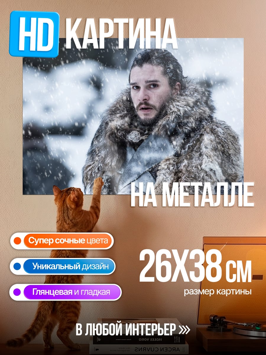 Картина на металле Джон Сноу