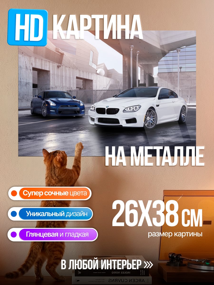 Картина на металле Спортивные автомобили