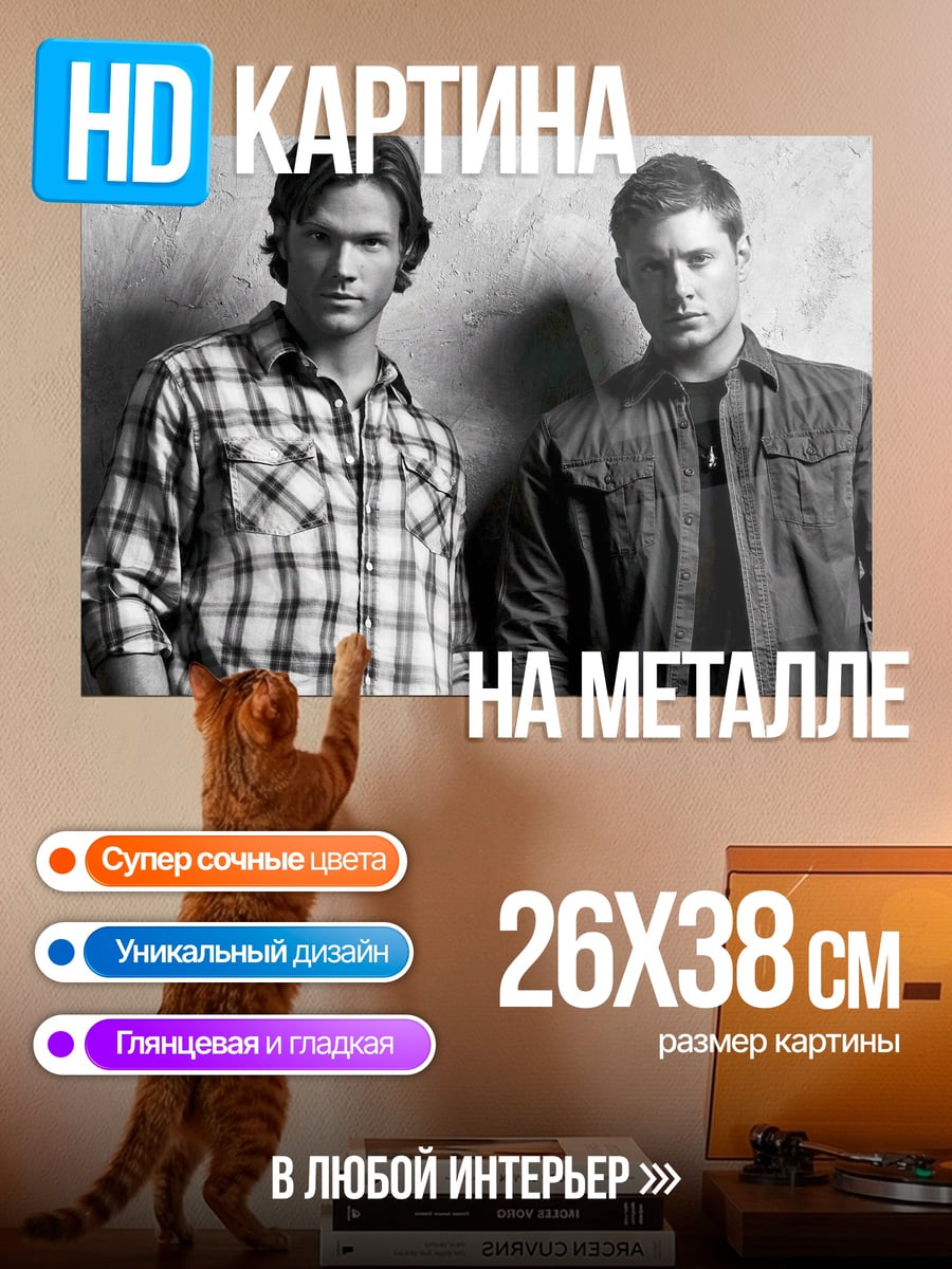 Картина на металле братья Винчестер