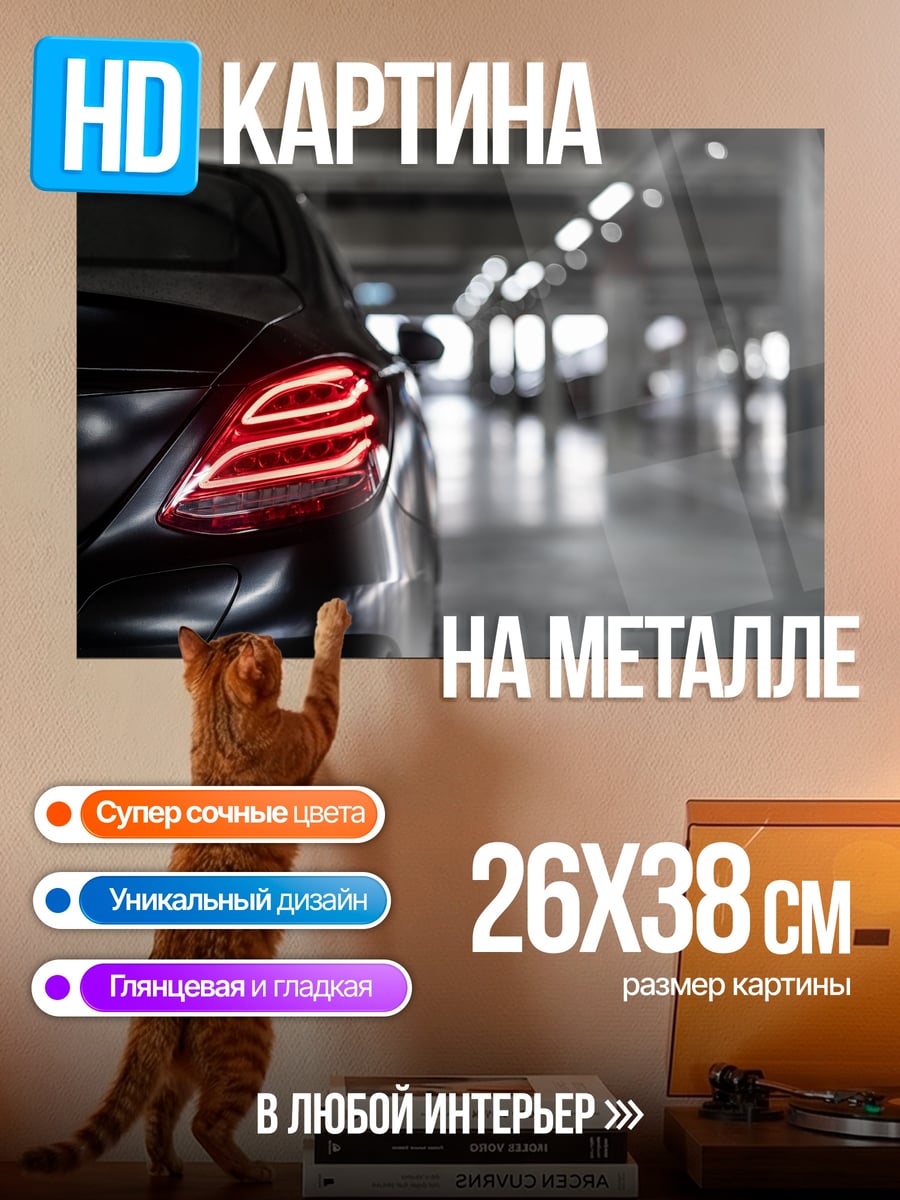 Картина на металле Задние фонари