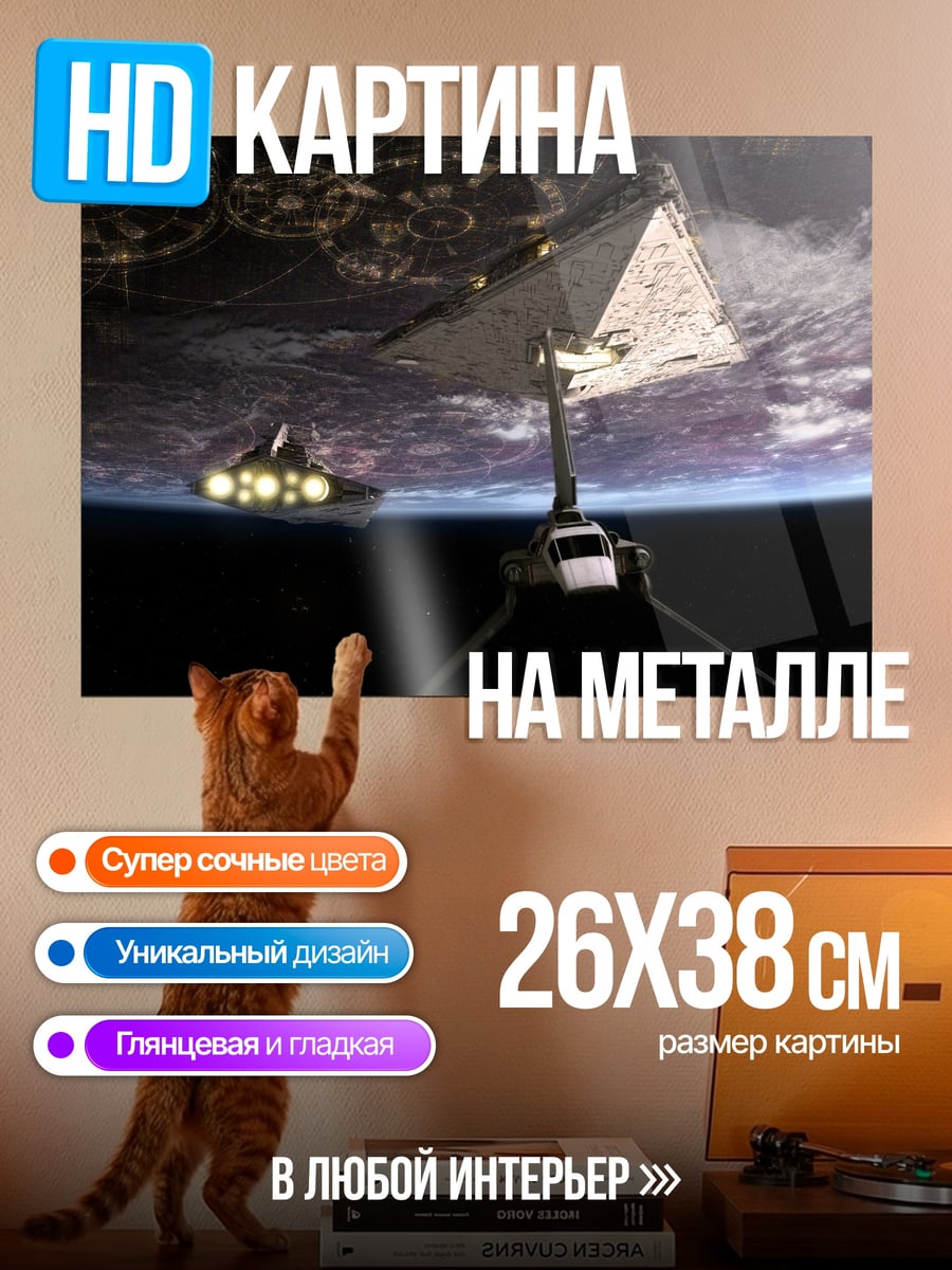 Картина на металле Космический корабль Империи