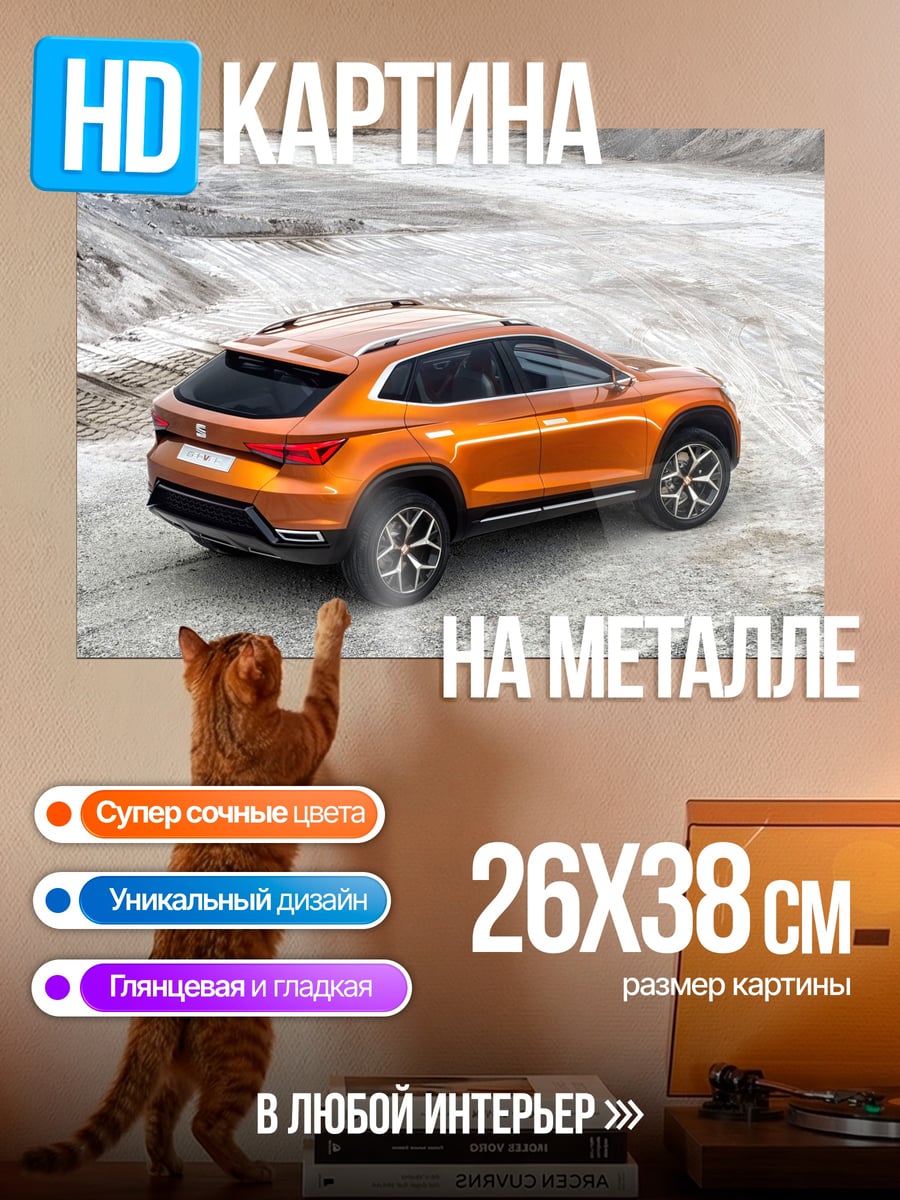 Картина на металле Оранжевый кроссовер