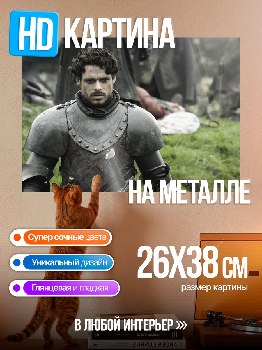Картина на металле Рыцарь в доспехах
