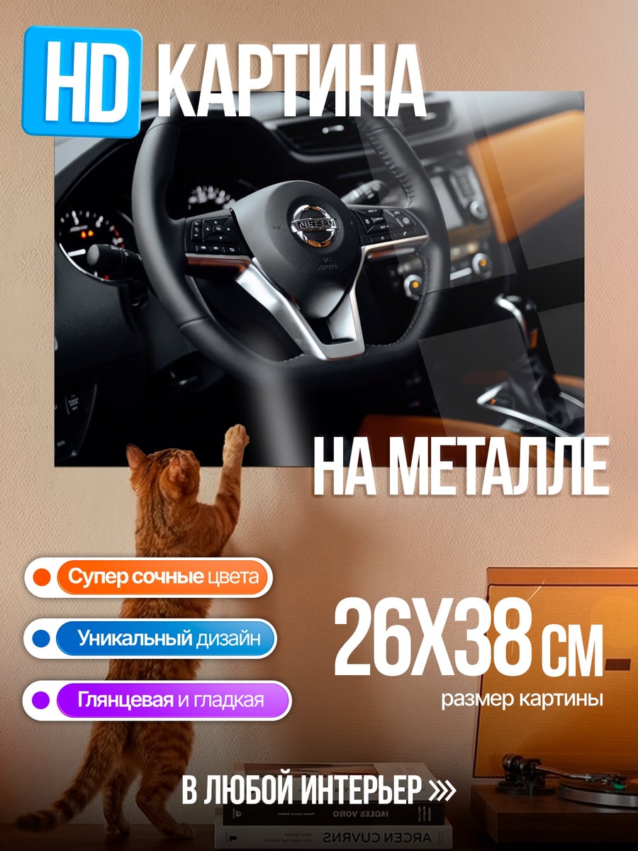 Картина на металле Салон автомобиля