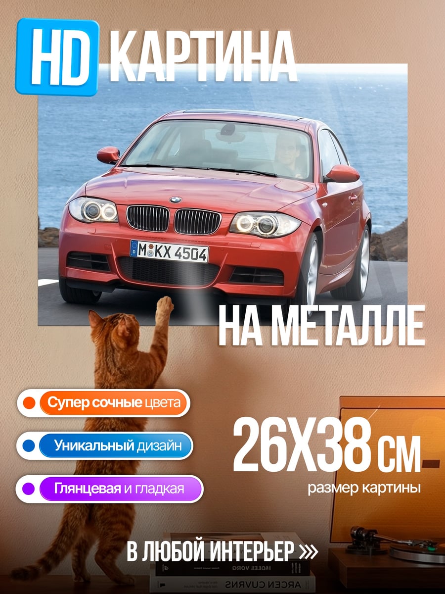 Картина на металле Красный BMW