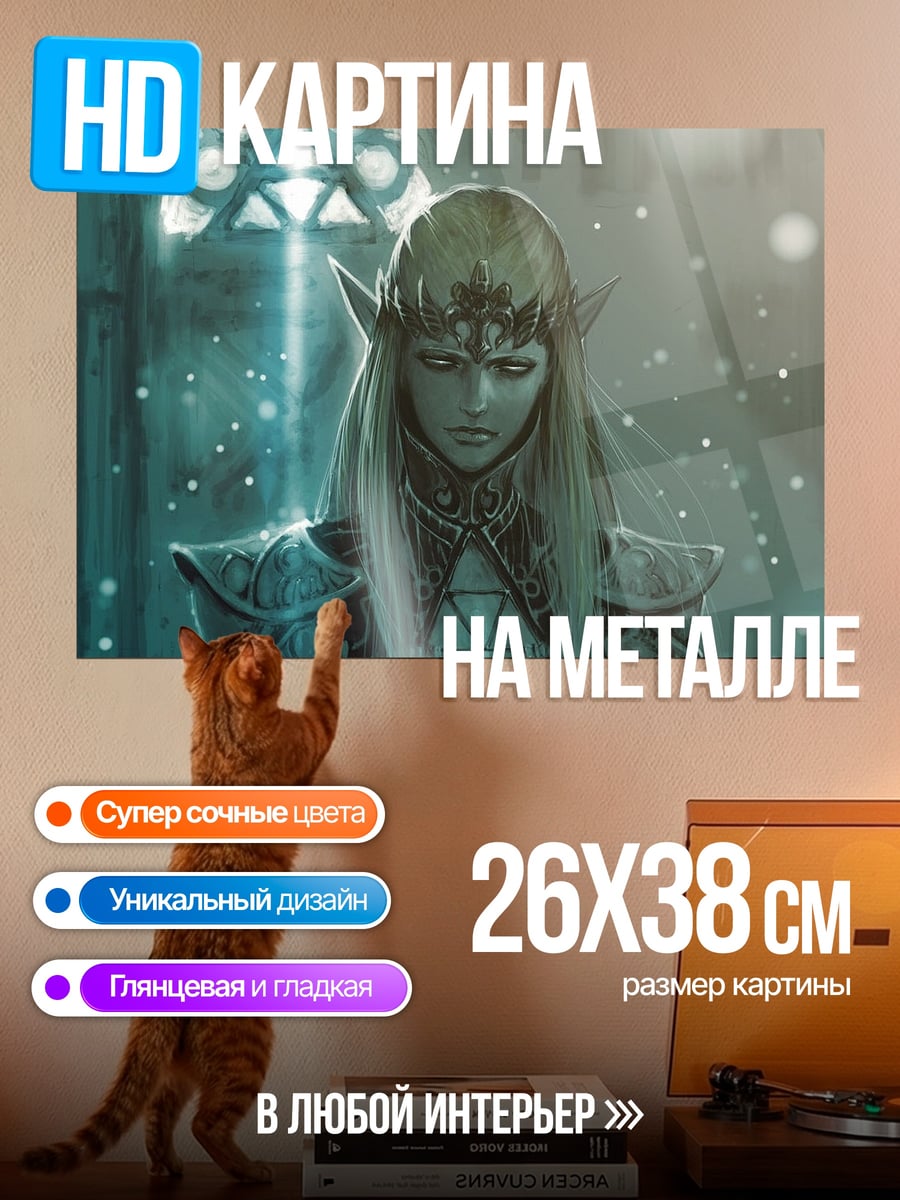 Картина на металле Принцесса Зельда