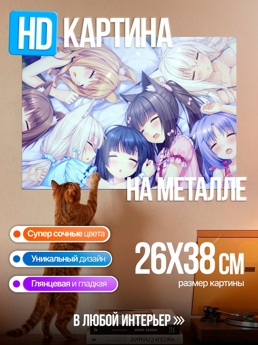 Картина на металле Спящие девушки