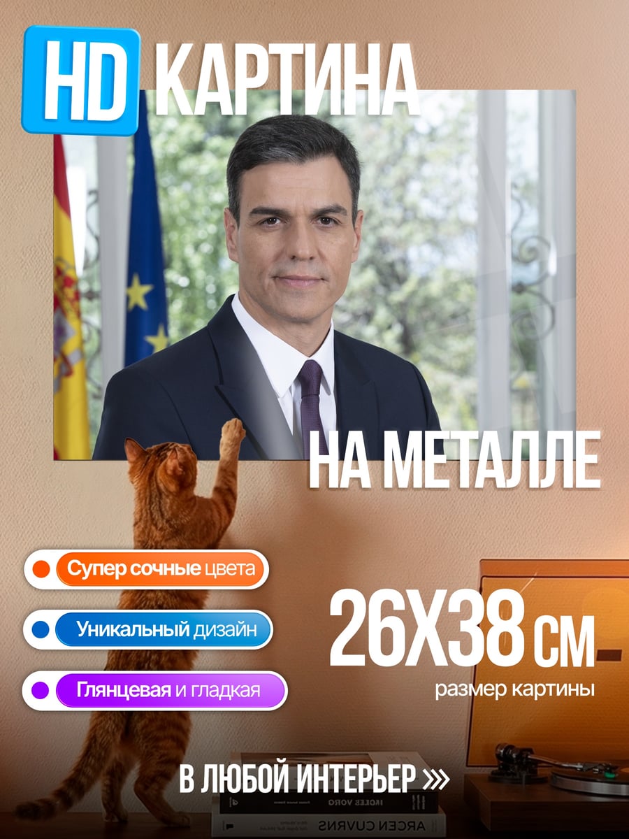 Картина на металле Педро Санчес Испания