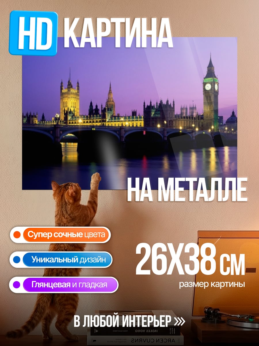 Картина на металле Лондон Биг Бен