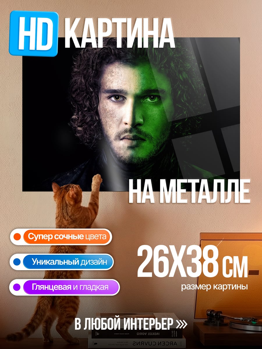Картина на металле Джон Сноу