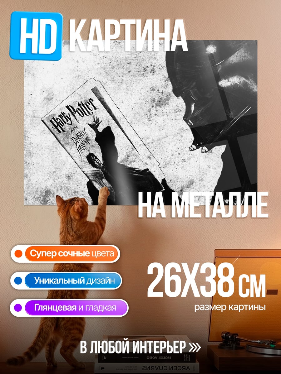 Картина на металле Дарт Вейдер читает