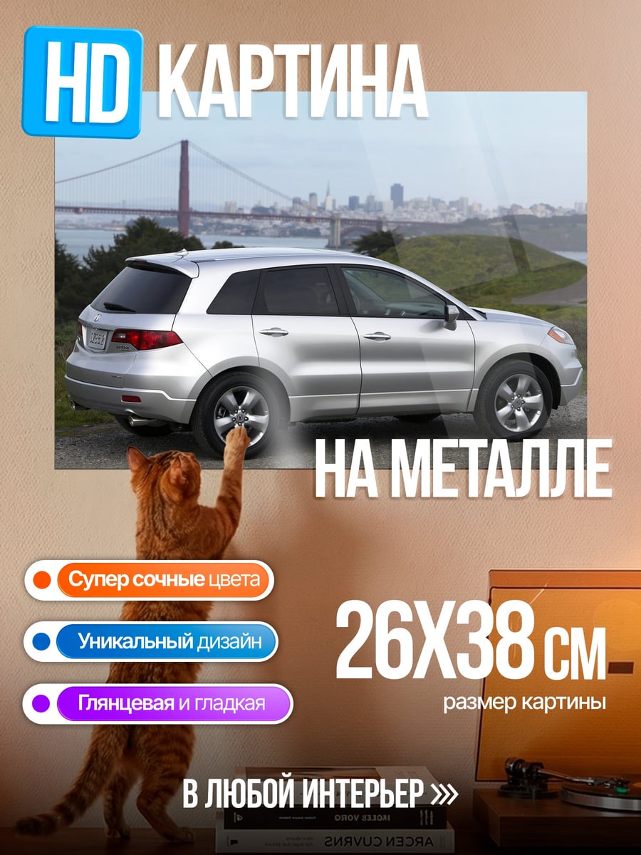 Картина на металле Серебристый кроссовер