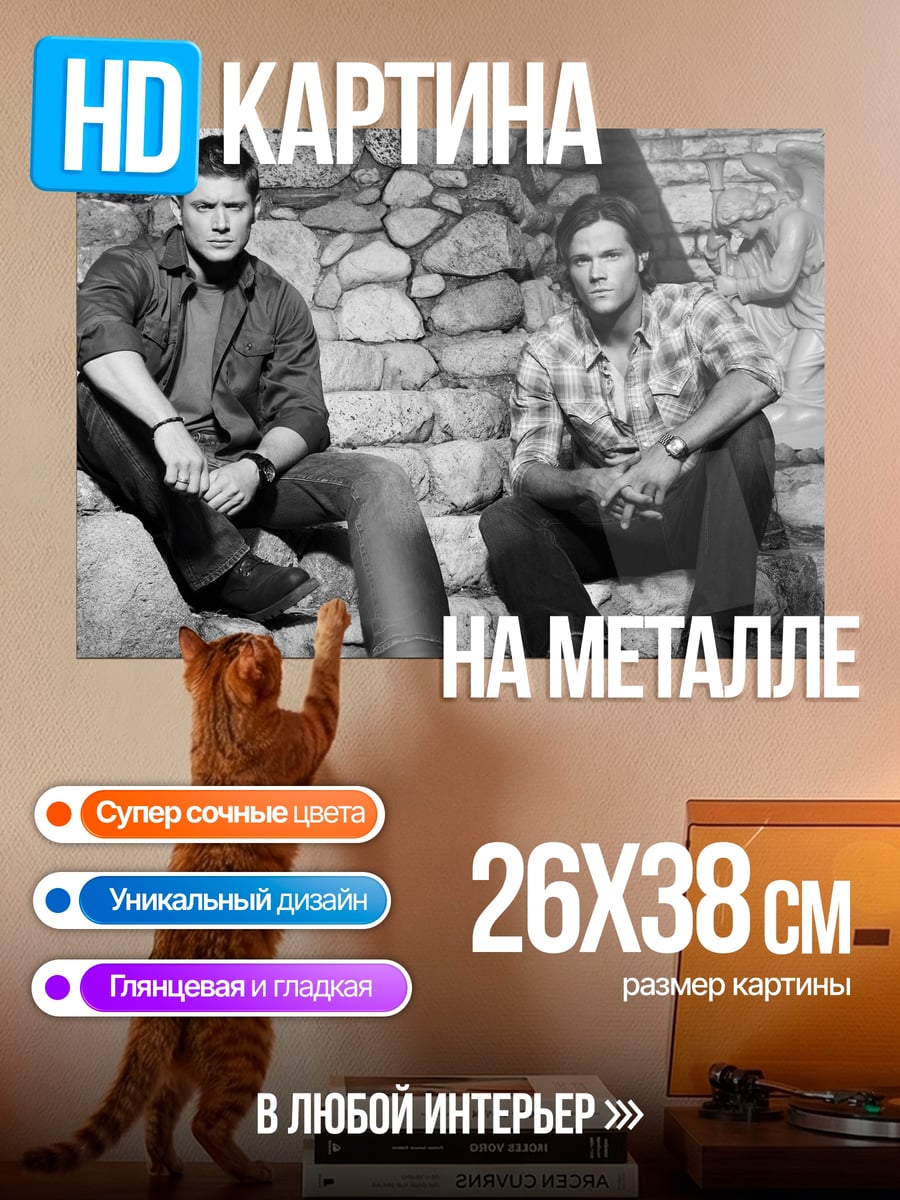 Картина на металле Братья Винчестеры