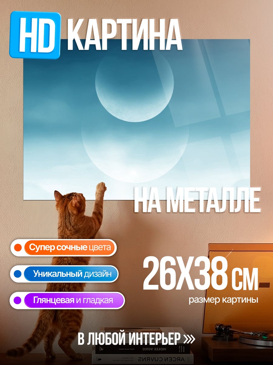 Картина на металле Два шара