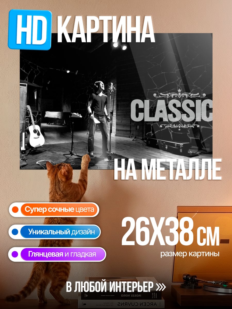 Картина на металле рок звезда