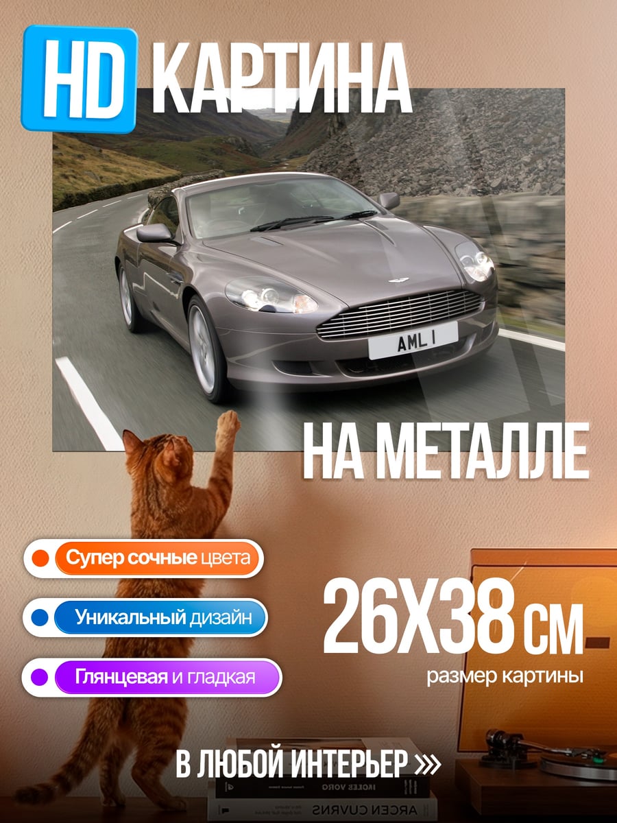 Картина на металле Спортивный автомобиль