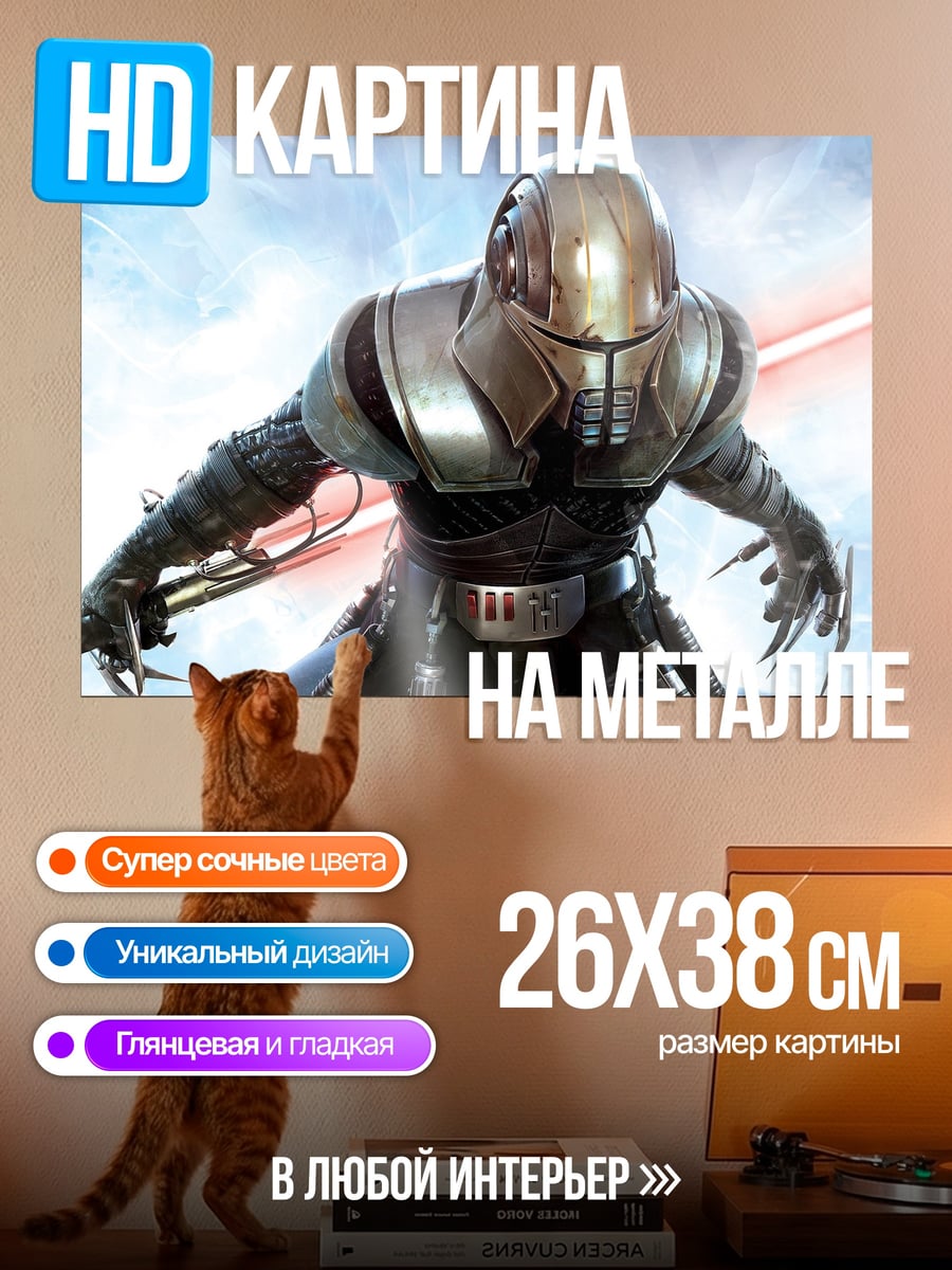 Картина на металле Рыцарь Ситхов