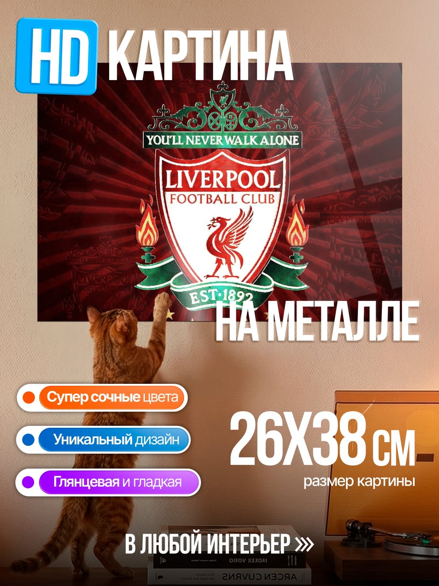 Картина на металле Логотип Ливерпуля