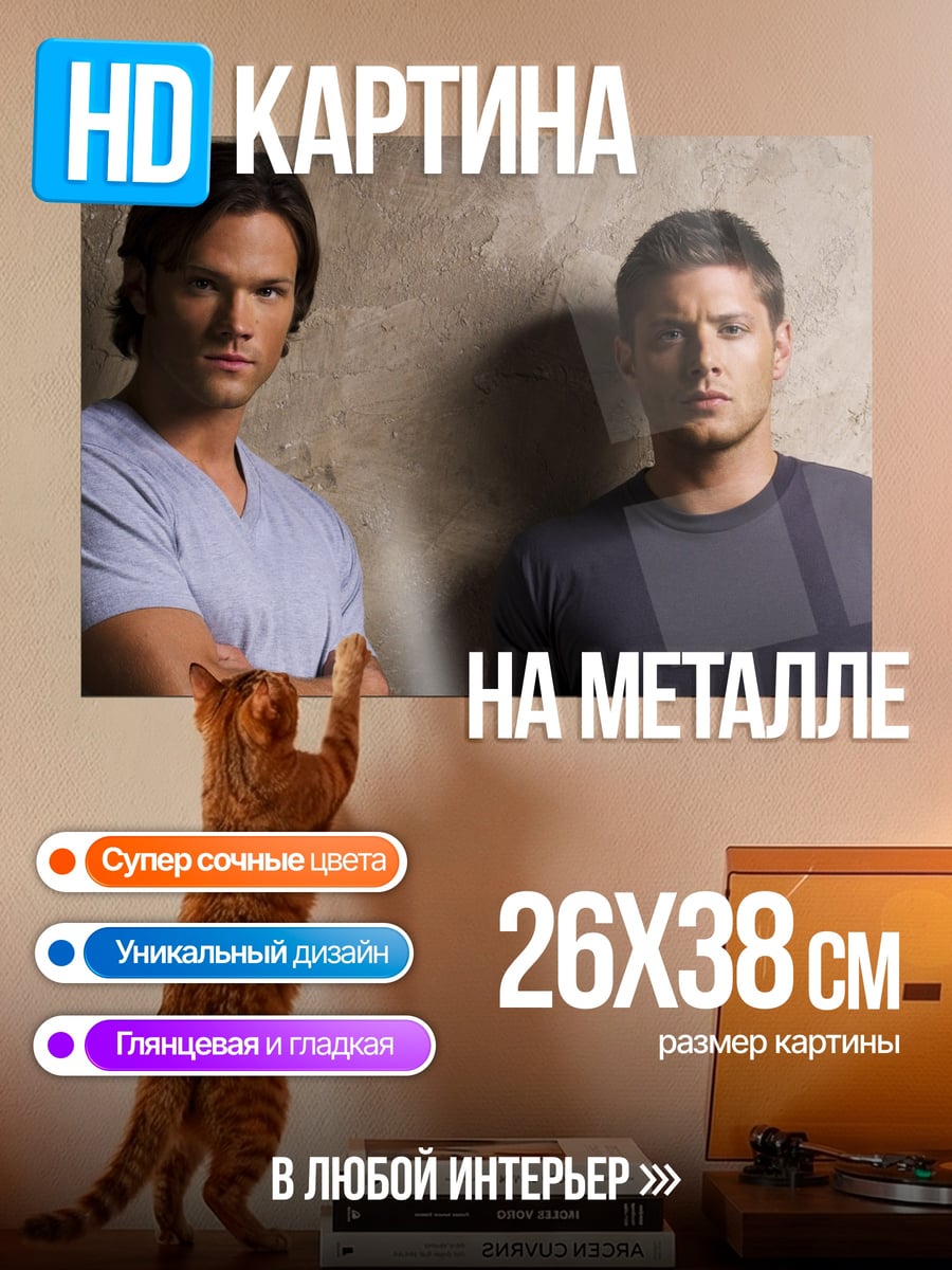 Картина на металле Братья Винчестер