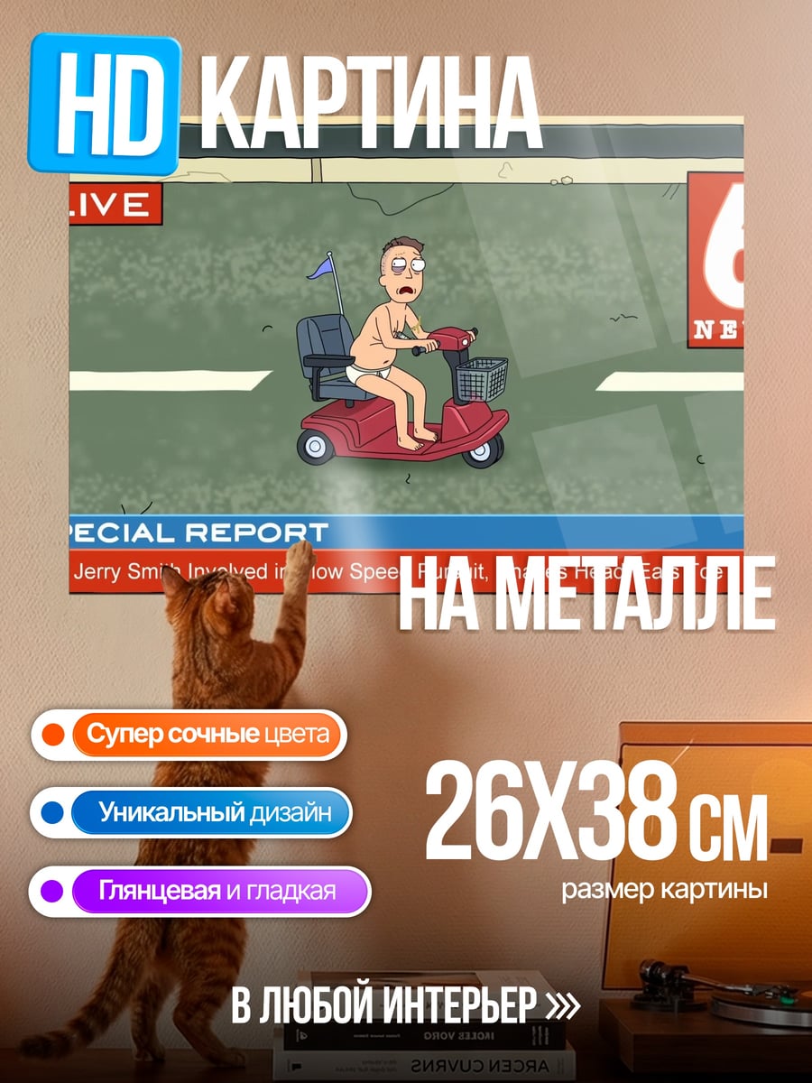 Картина на металле Рик и Морти