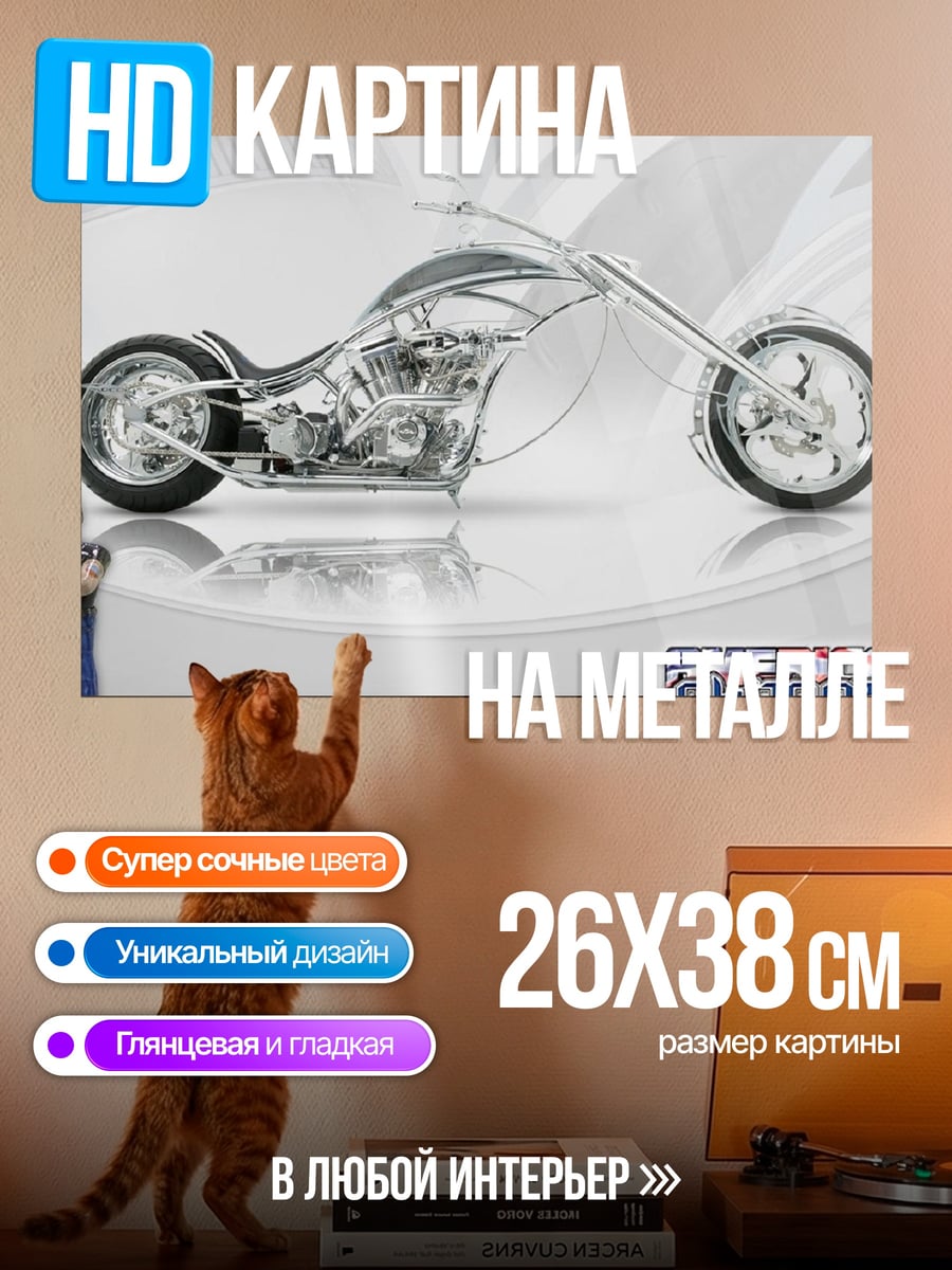 Картина на металле американский чоппер