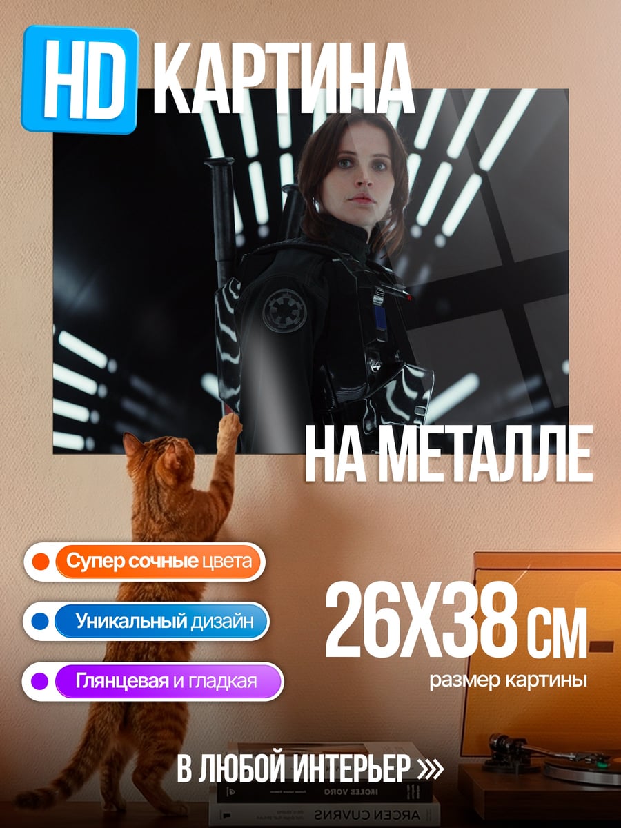 Картина на металле Девушка с оружием