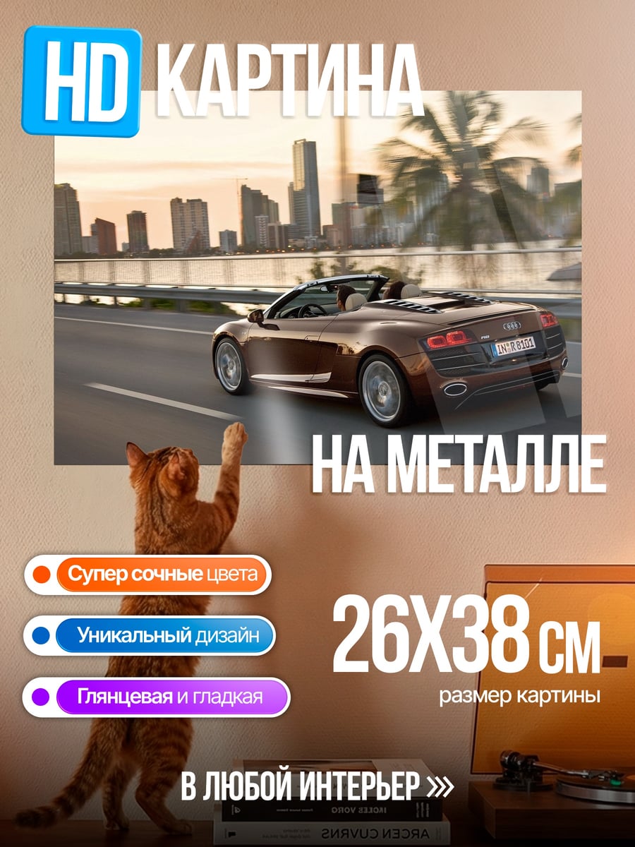Картина на металле Спортивный кабриолет