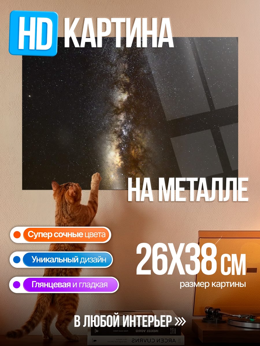 Картина на металле Млечный путь