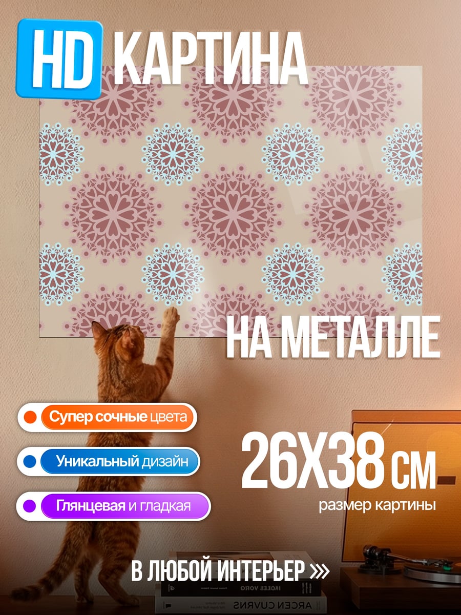 Картина на металле Мандала узор