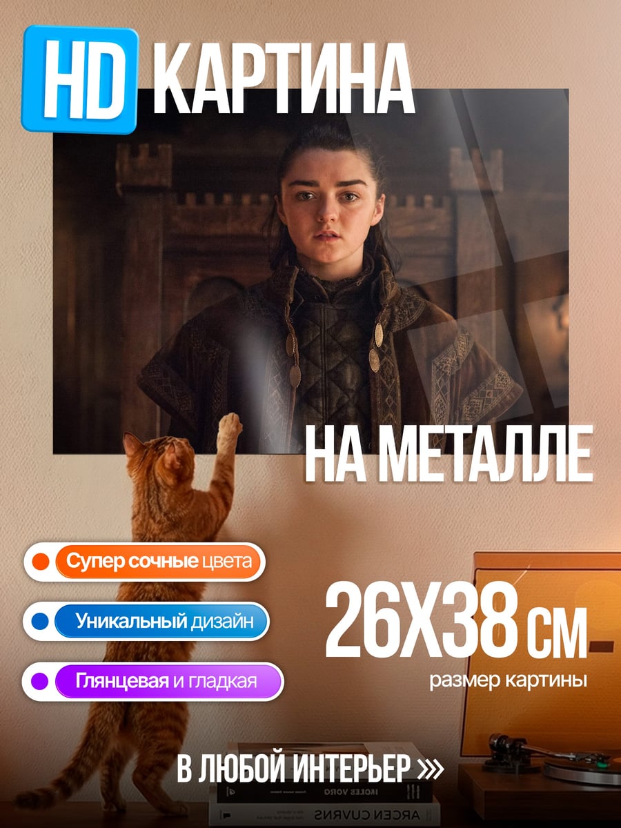Картина на металле Арья Старк