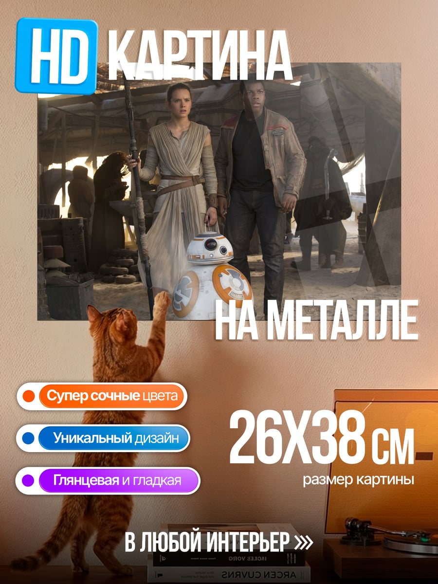 Картина на металле рей и финн