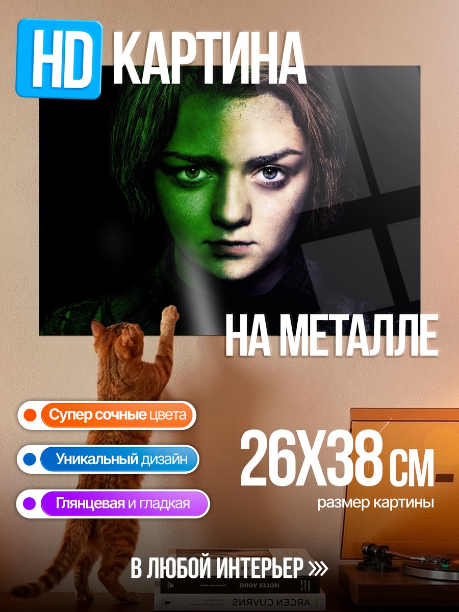 Картина на металле Арья Старк