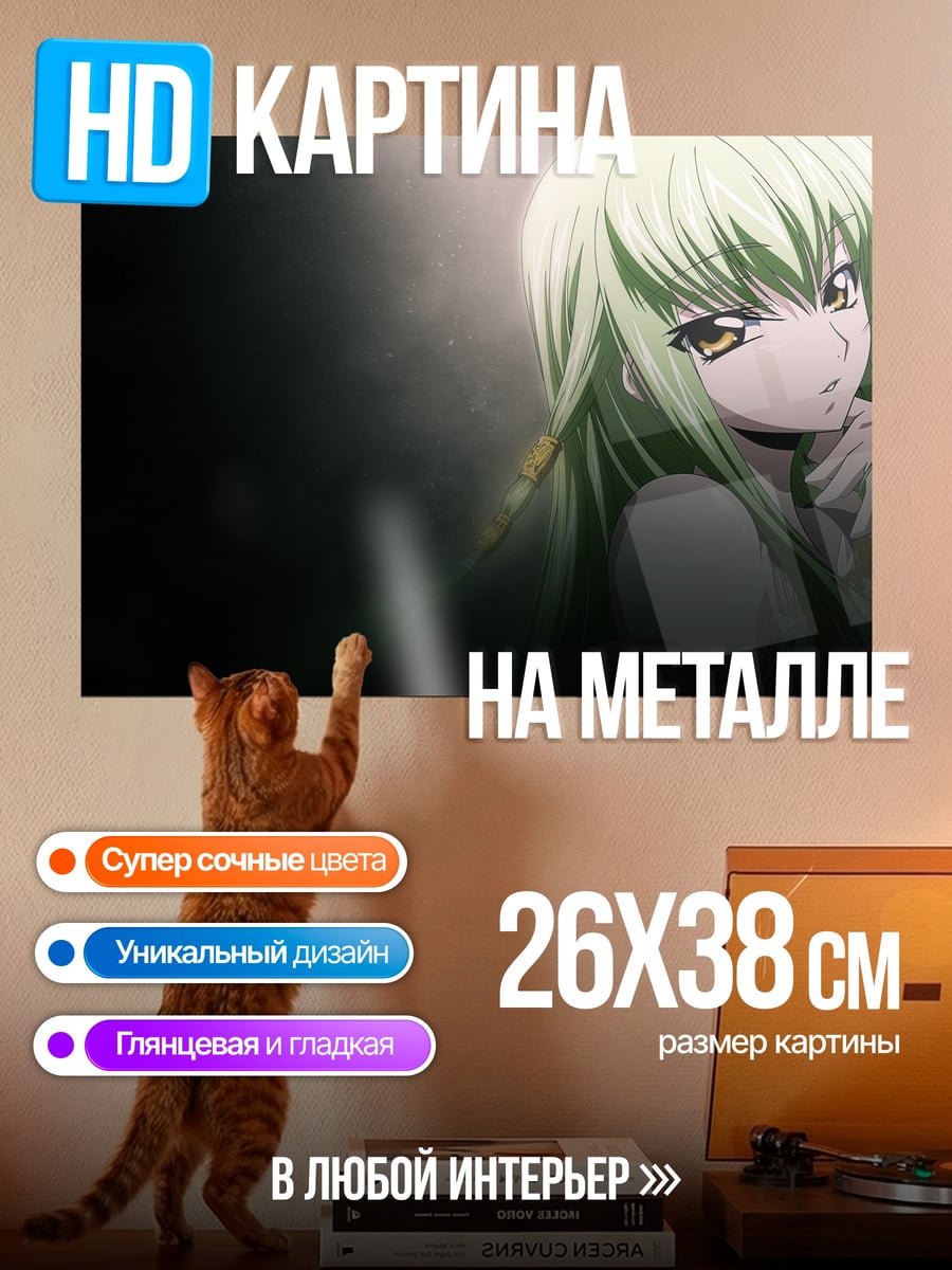 Картина на металле Аниме девушка C.C.