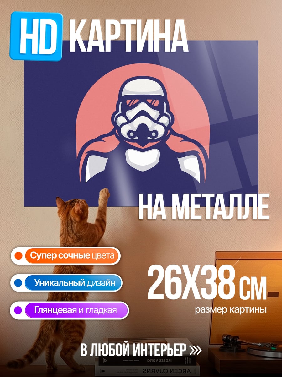 Картина на металле Штурмовик в очках
