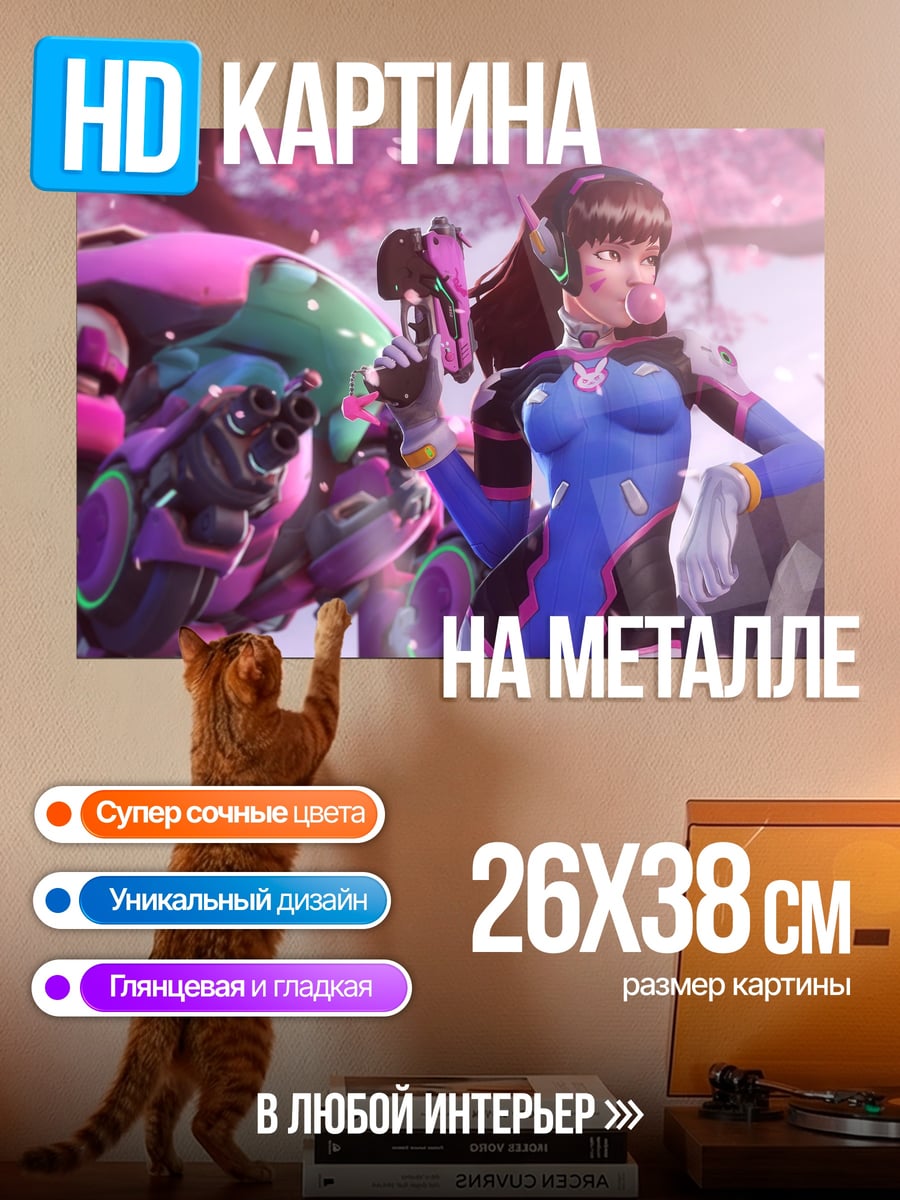 Картина на металле D.Va и MEKA